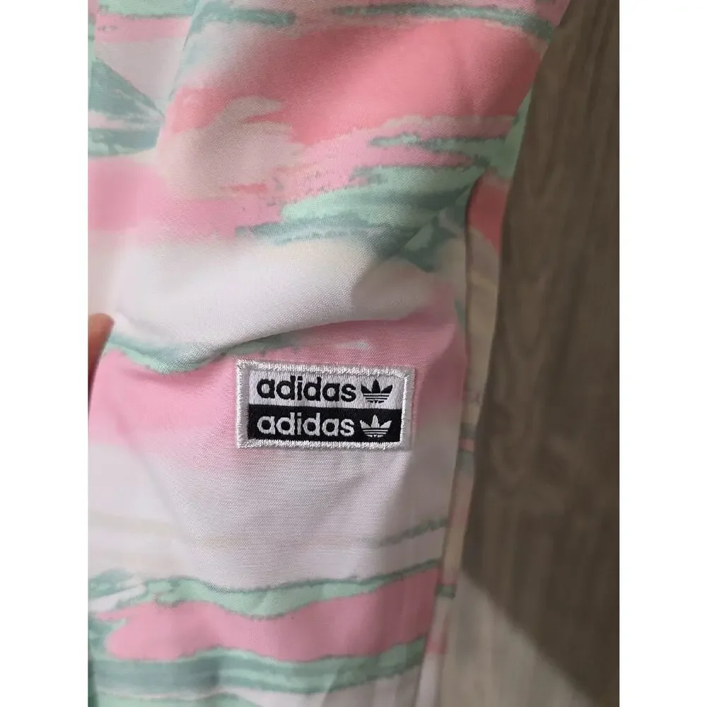Adidas Pastel Watercolor Marble Print R.Y.V. Track Joggers Pants Womens 3X NWT